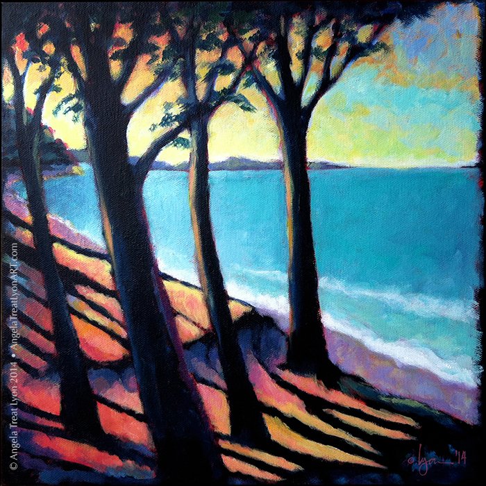 The Cliff - acrylics on canvas - 12" x 12" Available $275